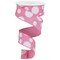 1.5" Giant Three Size Polka Dot Ribbon: Pink & White (10 Yards)